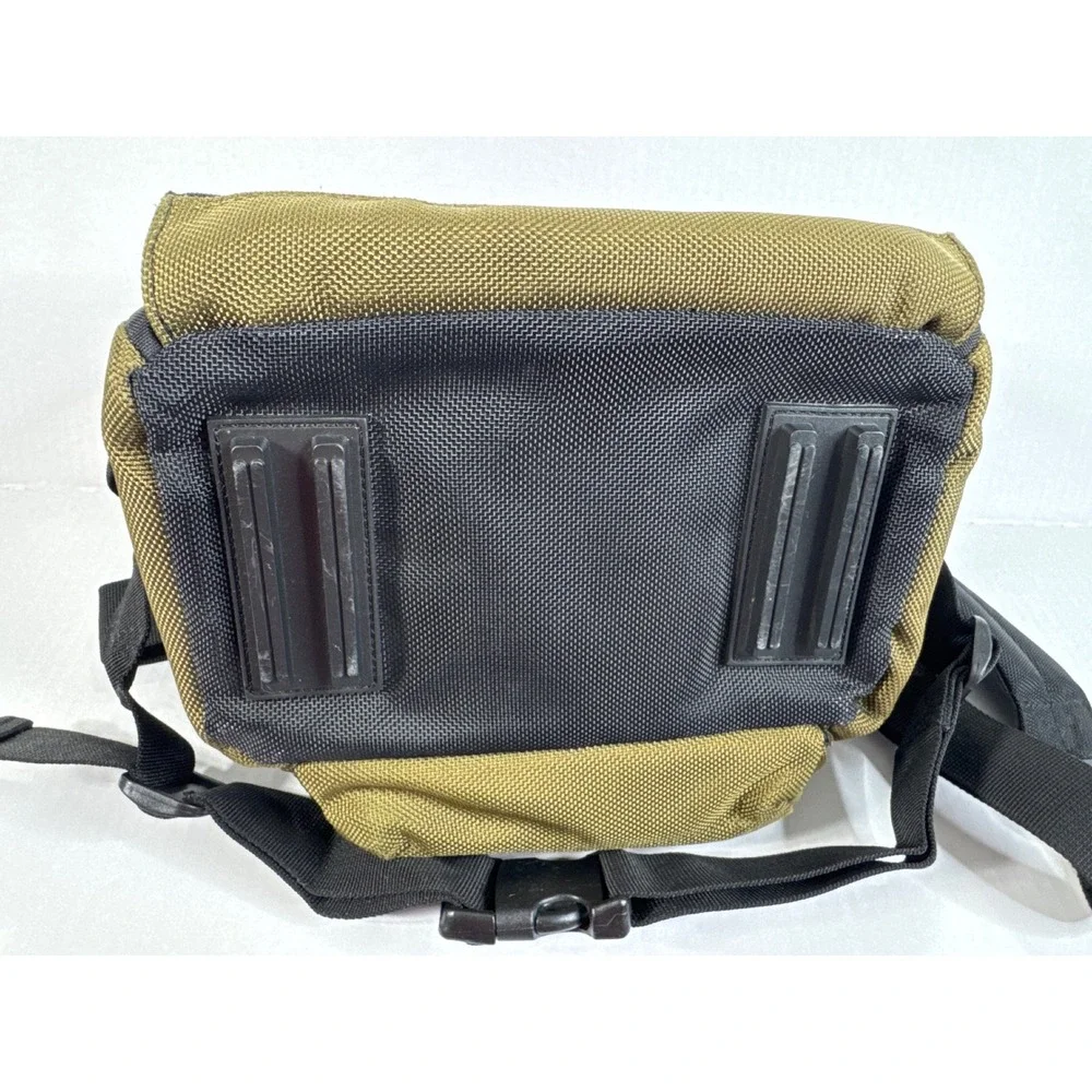 Canon Camera Bag Black Olive Green Nylon Shoulder Case with Padded Dividers